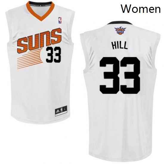 Womens Adidas Phoenix Suns 33 Grant Hill Authentic White Home NBA Jersey